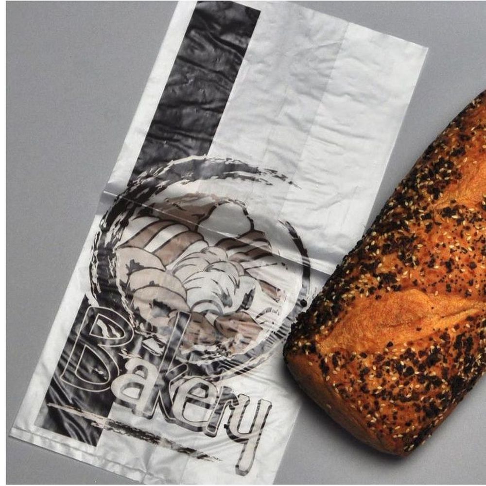 1 mil HDPE Bakery Bag with Print 5 x 3 x 11 inch
