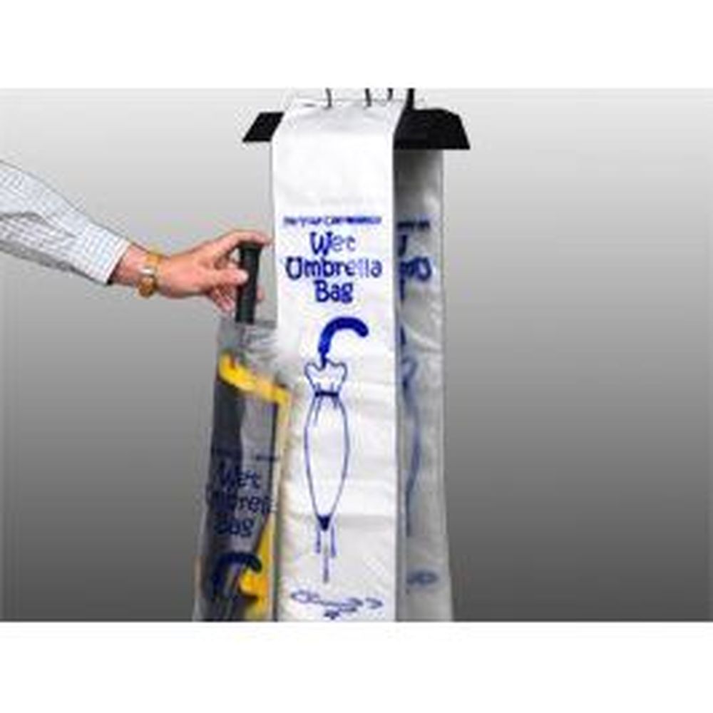 Elkay Plastics 0.7 Mil Hdpe Clear Long Umbrella Bag With Print, 7 X 35 + 1.5 Inch Lp -- 1000 Per Case