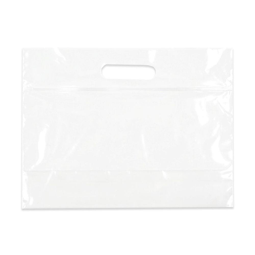 1.5 mil LDPE Clear Fast Take Zipper Lunch Bag