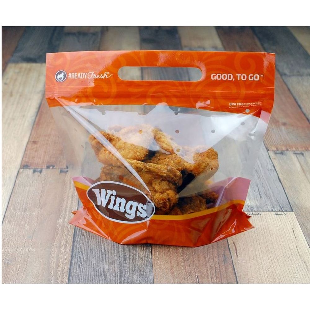 Ready Fresh Clear 0.6 mil Wings Printed Grab-N-Go Pouch