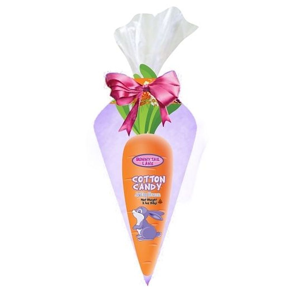 Bunnytail Lane Easter Jelly Bean Flavor Cone Cotton Candy, 3.1 Ounce -- 9 Per Case