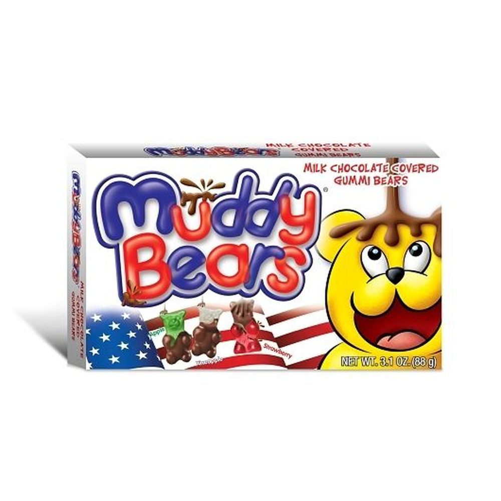Muddy Bears Chocolate Covered Gummi Bears, 3.1 Ounce -- 12 Per Case