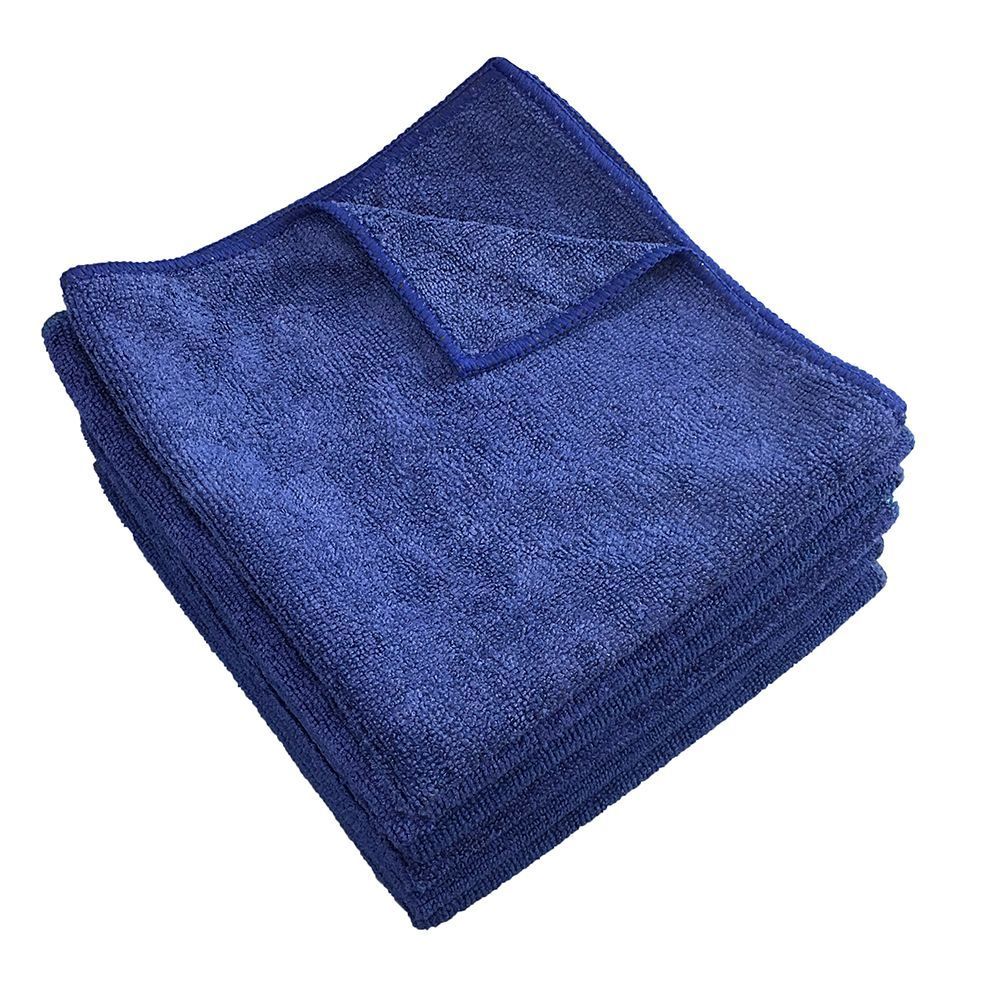 Ctc Navy Blue 275 Gsm Microfiber Terry Cloth, 16 X 16 Inch -- 12 Per Case