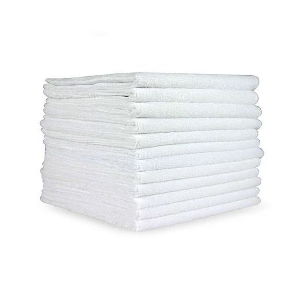 Ctc White 275 Gsm Microfiber Terry Cloth, 16 X 16 Inch -- 12 Per Case