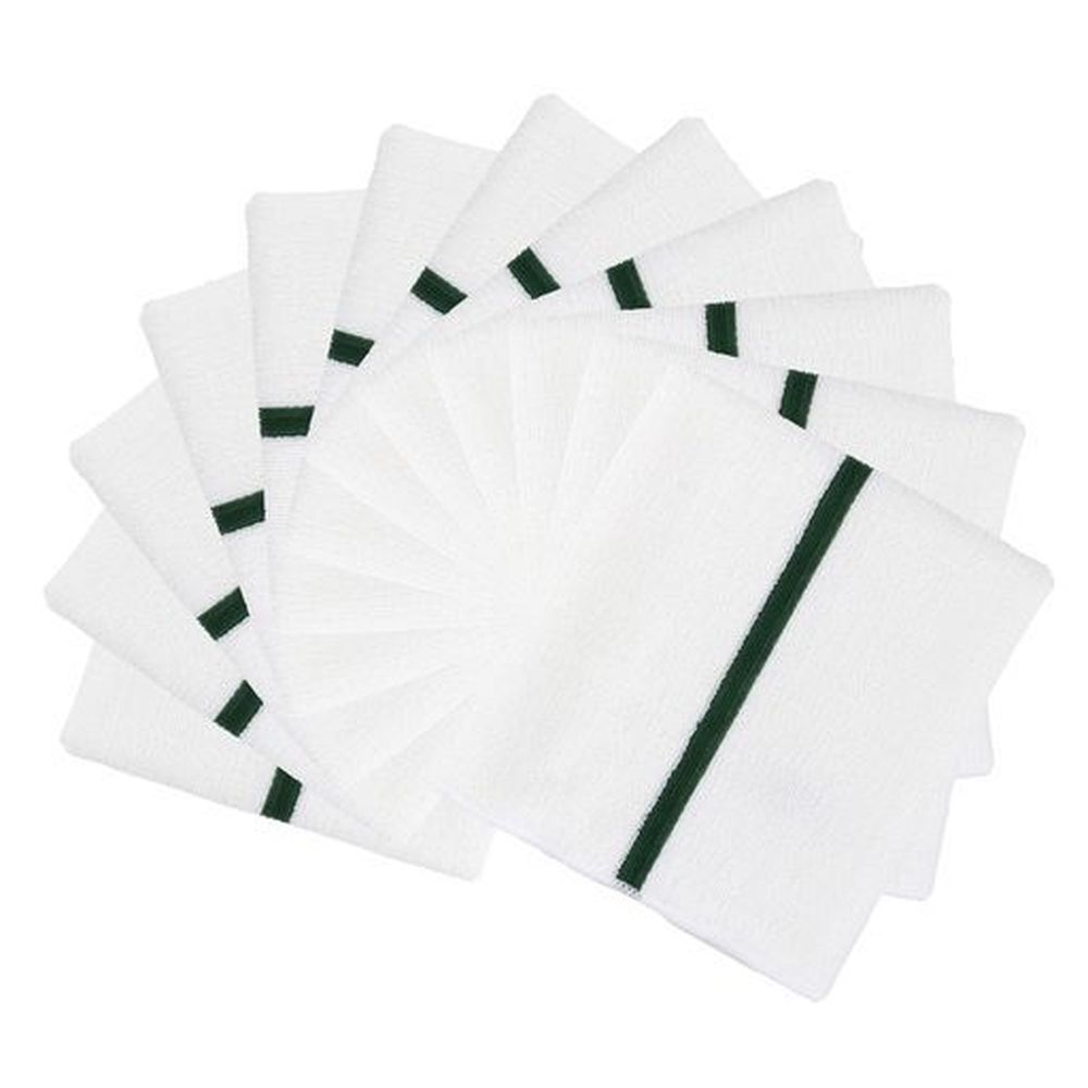 Ctc Microfiber Ribbed Bar Mop With Green Center Stripe, 15 X 18 Inch -- 12 Per Case