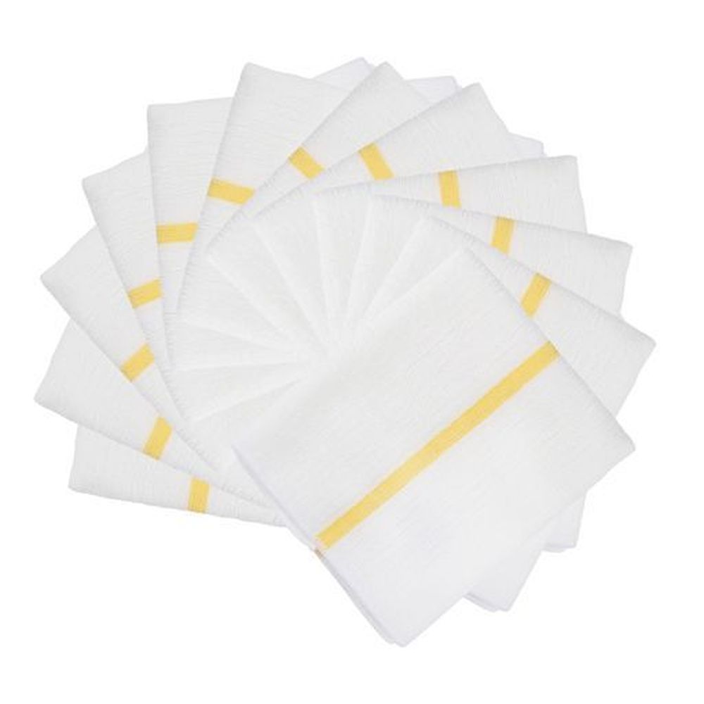 Ctc Microfiber Ribbed Bar Mop With Gold Center Stripe, 15 X 18 Inch -- 12 Per Case