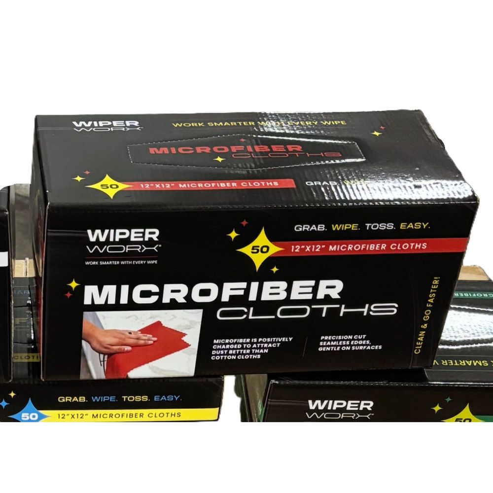 Ctc Wiperworx Red 180 Gsm Disposable Microfiber Cloth, 12 X 12 Inch -- 50 Per Case
