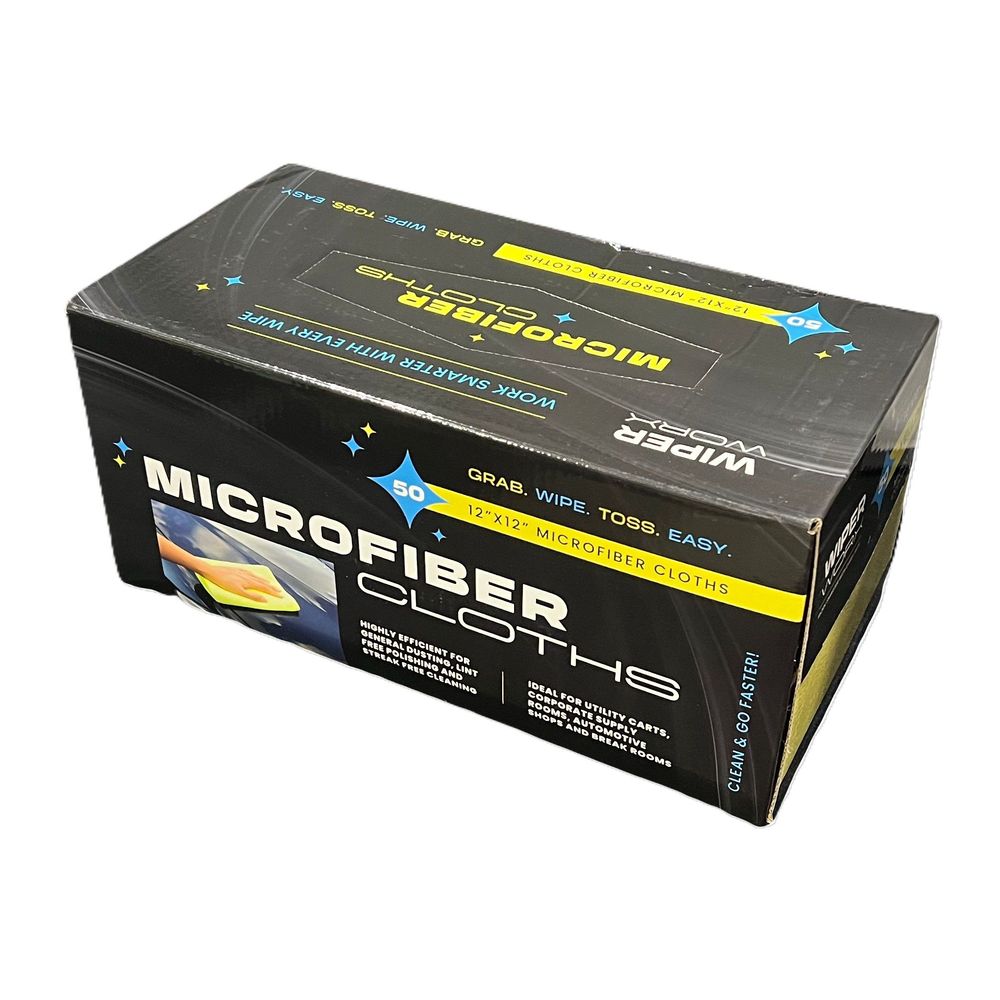 Ctc Wiperworx Yellow 180 Gsm Disposable Microfiber Cloth, 12 X 12 Inch -- 50 Per Case