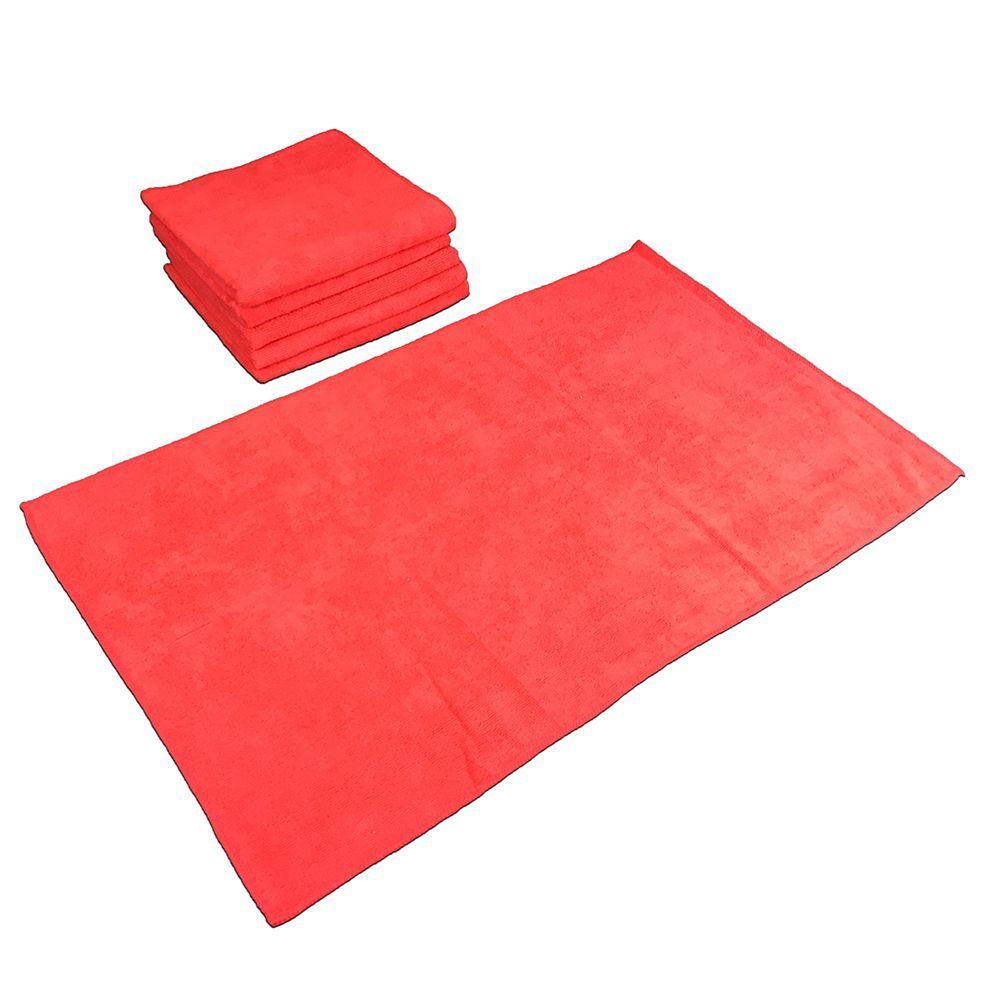 Ctc Red Microfiber Hand Towel, 16 X 27 Inch -- 12 Per Case