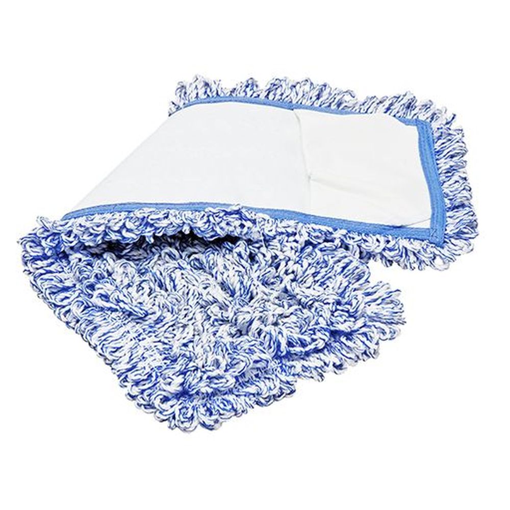 Ctc Blue Microfiber Pocket-style Mop Pad, 18 Inch -- 12 Per Case