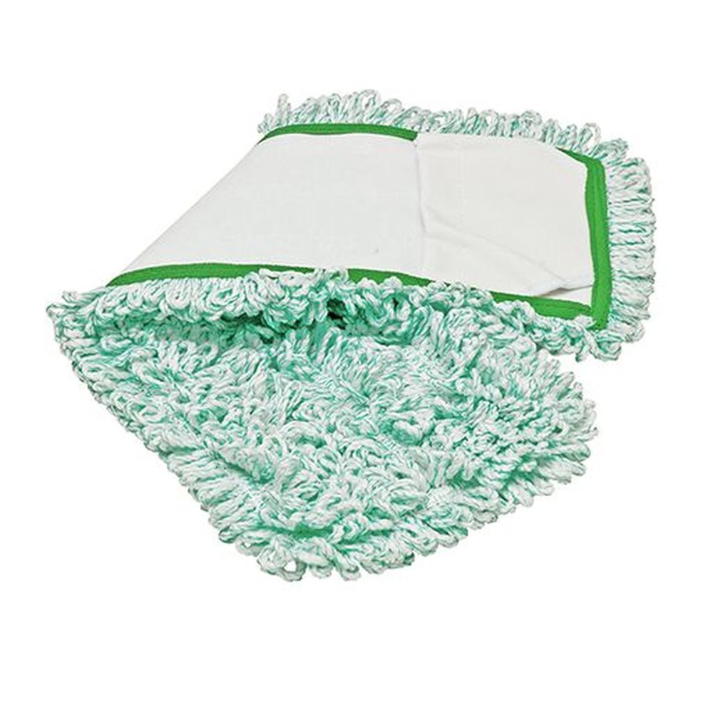 Ctc Green Microfiber Pocket-style Mop Pad, 18 Inch -- 12 Per Case