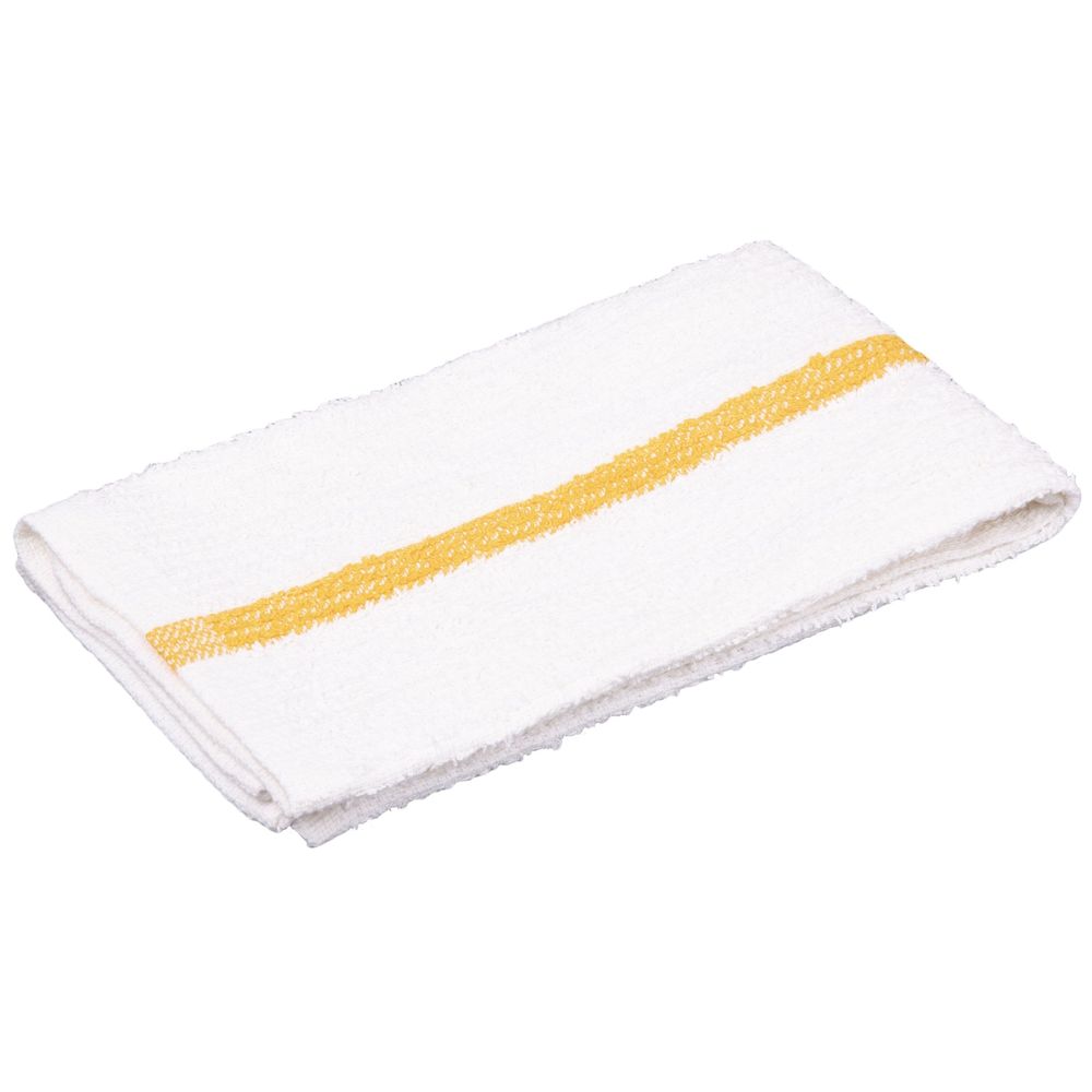 Ctc Cotton Bar Mop Towel With Gold Center Stripe, 16 X 19 Inch -- 12 Per Case