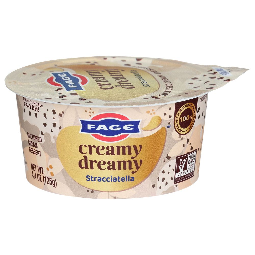 Fage Creamy Dreamy Stracciatella Cultured Cream Dessert, 4.4 Ounce -- 12 Per Case