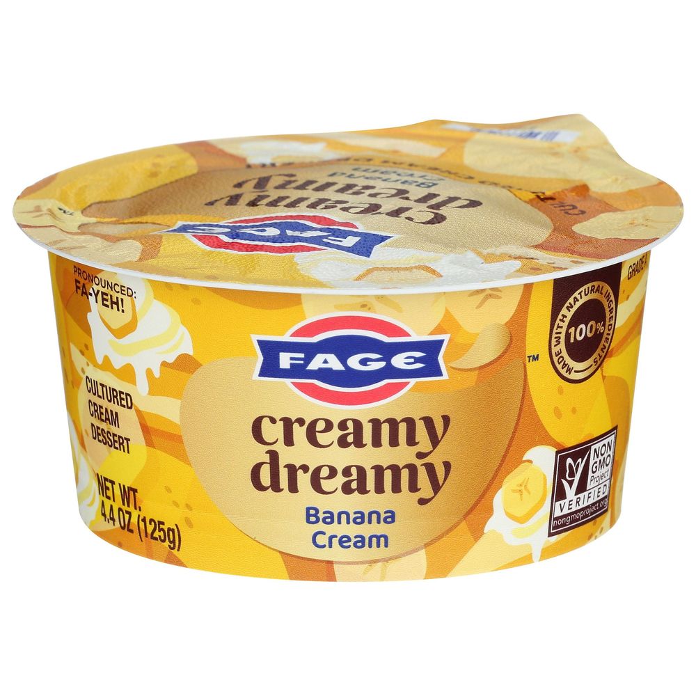 Fage Creamy Dreamy Banana Cream Cultured Cream Dessert, 4.4 Ounce -- 12 Per Case
