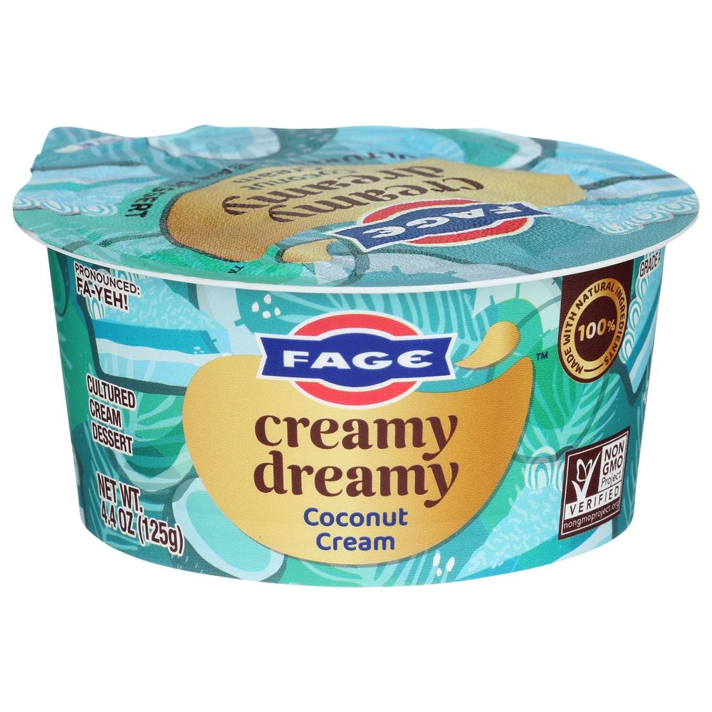 Fage Creamy Dreamy Coconut Cream Cultured Cream Dessert, 4.4 Ounce -- 12 Per Case
