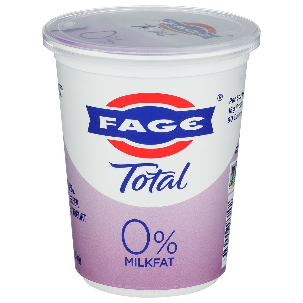 Fage Total 0 Percent Milk Fat Plain Greek Yogurt, 16 Ounce -- 12 Per Case