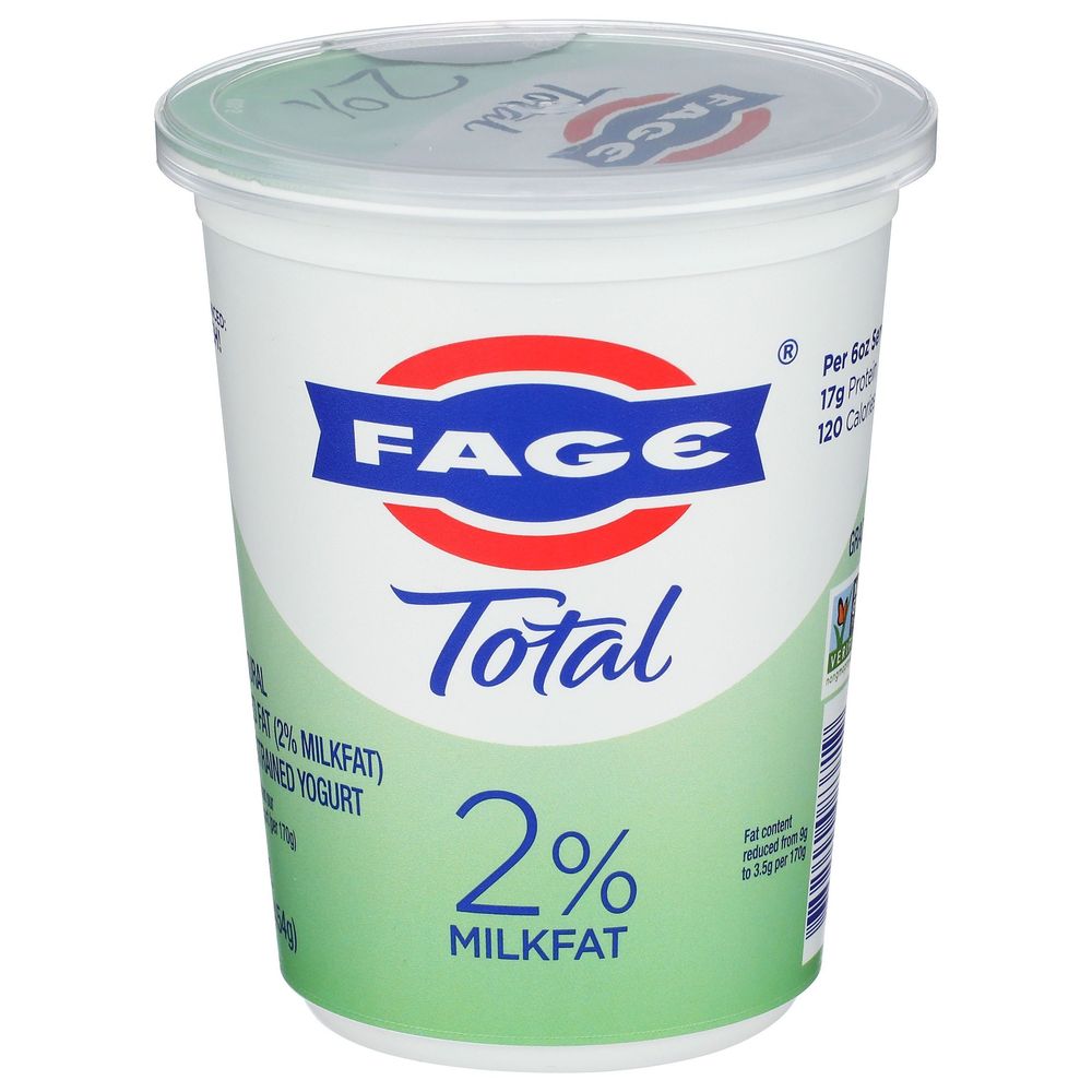 Fage Total 2 Parent Milk Fat Plain Greek Yogurt, 16 Ounce -- 12 Per Case