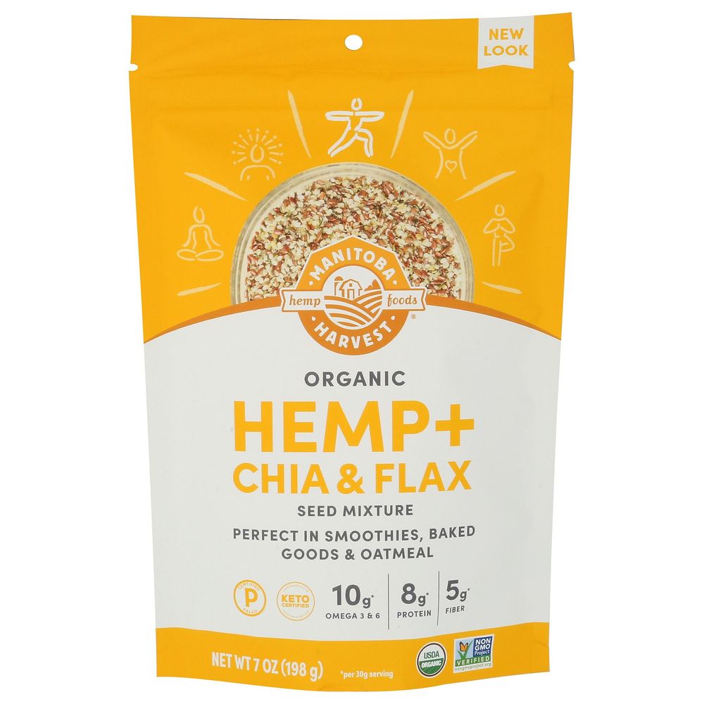 Organic Hemp Plus Chia and Flax Seed Mixture
