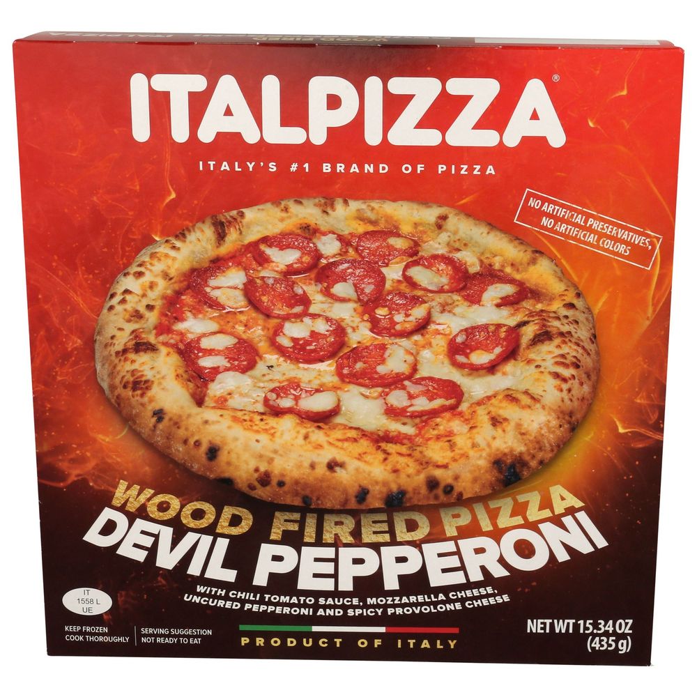 Italpizza Devil Pepperoni Wood Fired Pizza, 15.34 Ounce -- 10 Per Case