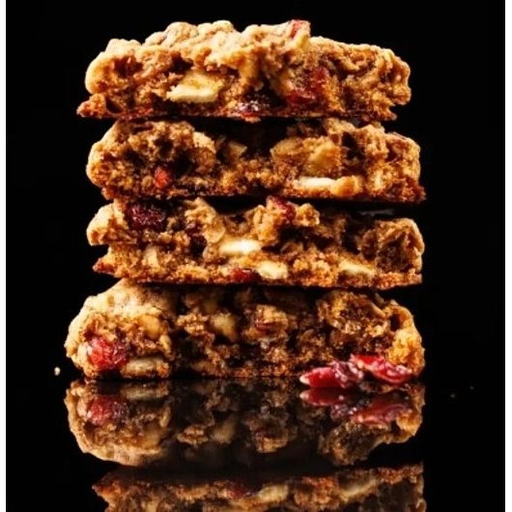 White Chocolate Cranberry Walnut Cookie Dough Puck