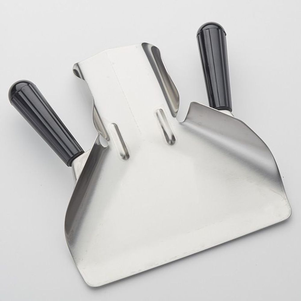 American Metalcraft Stainless Steel French Fry Scoop With Plastic Dual Handle, 8-7/8 X 8-1/2 X 2-1/2 Inch