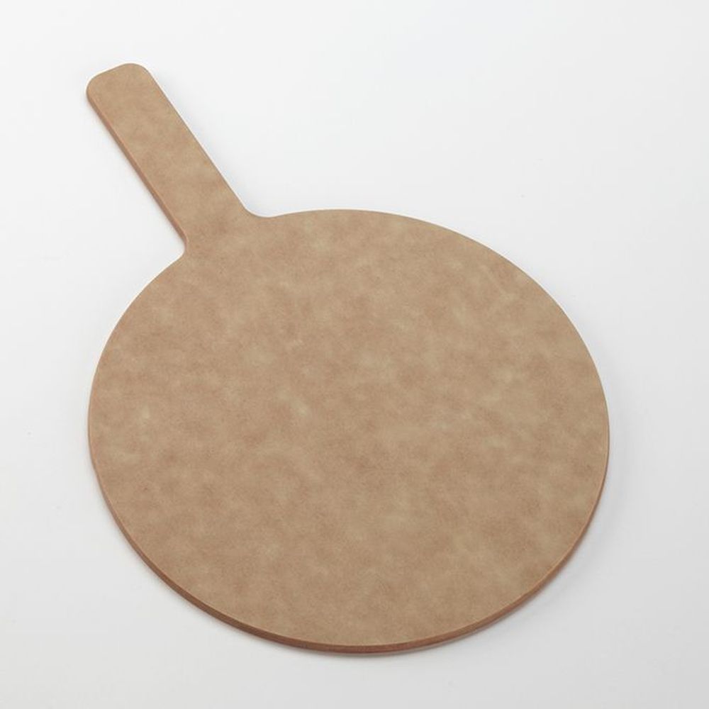 American Metalcraft Pressed Wood Natural Round Pizza Peel With 5 Inch Handle, 16 Inch Dia.