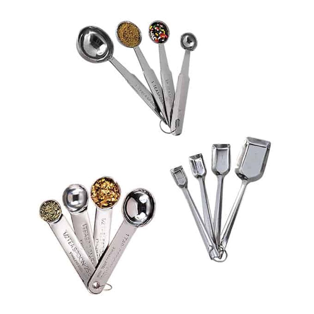 American Metalcraft Stainless Steel Measuring Spoon Set - 1 Tablespoon, 1/2 Teaspoon, 1 Teaspoon,1/4 Teaspoon