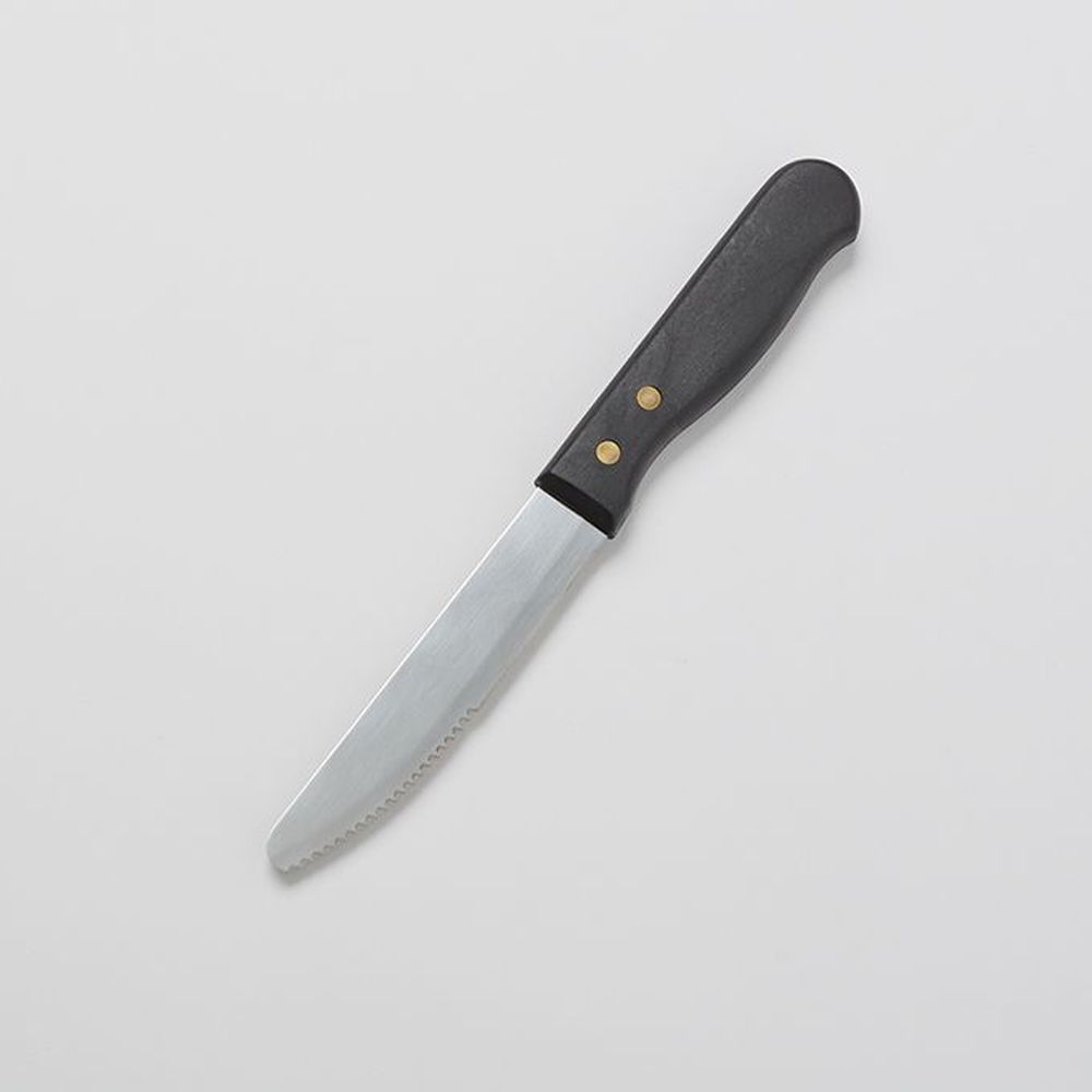 American Metalcraft Stainless Steel Round Tip Steak Knife With Jumbo Black Plastic Handle, 10 Inch -- 12 Per Case