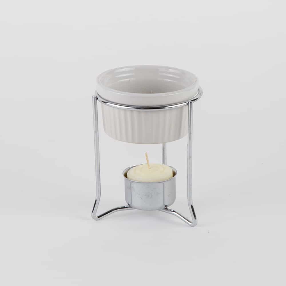 American Metalcraft Stainless Steel Butter Warmer With White Ceramic Ramekin, 3-1/4 Inch Dia. X 3-7/8 Inch Height