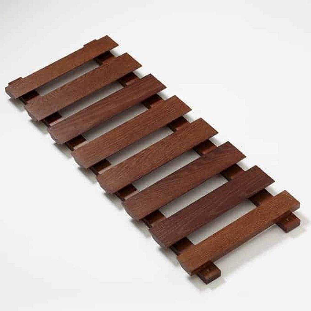 American Metalcraft Walnut Red Oak/iron Glass Rack, 35 X 14 X 1-1/2 Inch