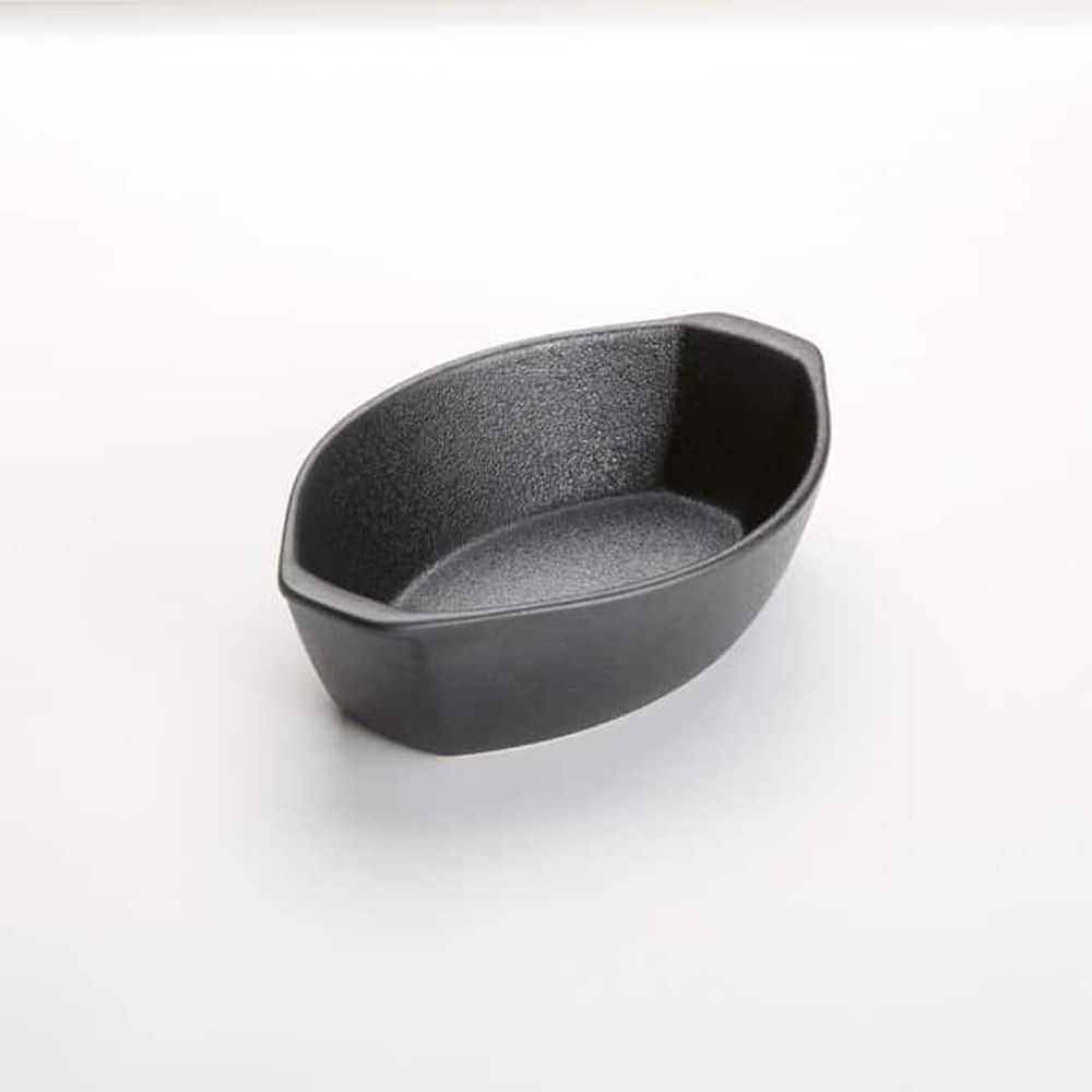 American Metalcraft Black Porcelain Matte Finish 24 Ounce Casserole With Handles, 9-1/4 X 6 X 2-1/2 Inch