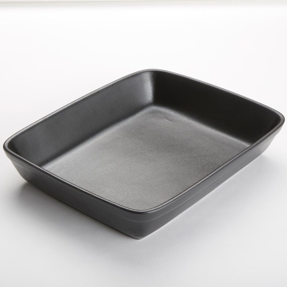 American Metalcraft Black Porcelain Matte Finish 92 Ounce Casserole, 12-1/4 X 9-3/4 X 2-1/2 Inch