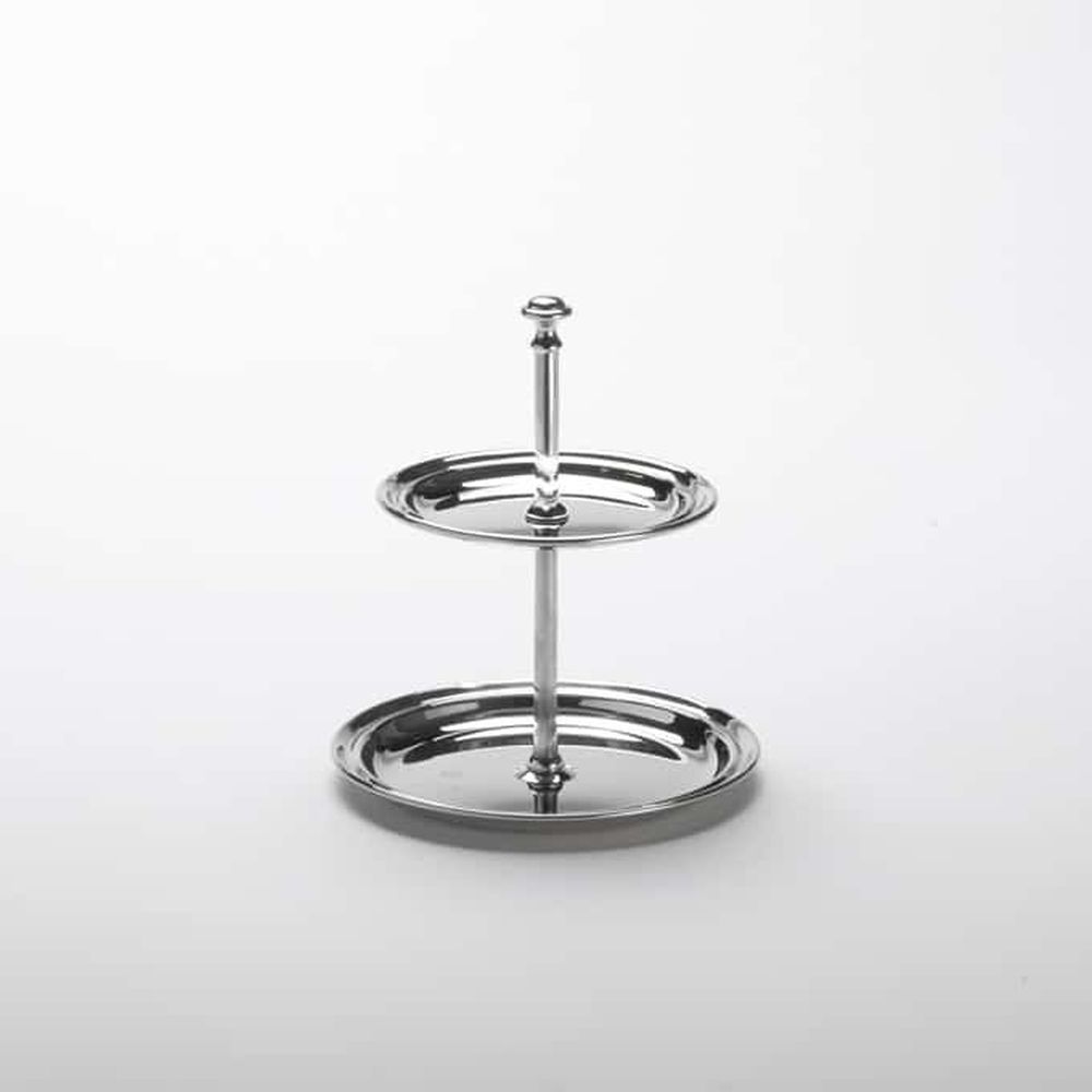 American Metalcraft Stainless Steel Two Tier Stand, 7 Inch Dia.