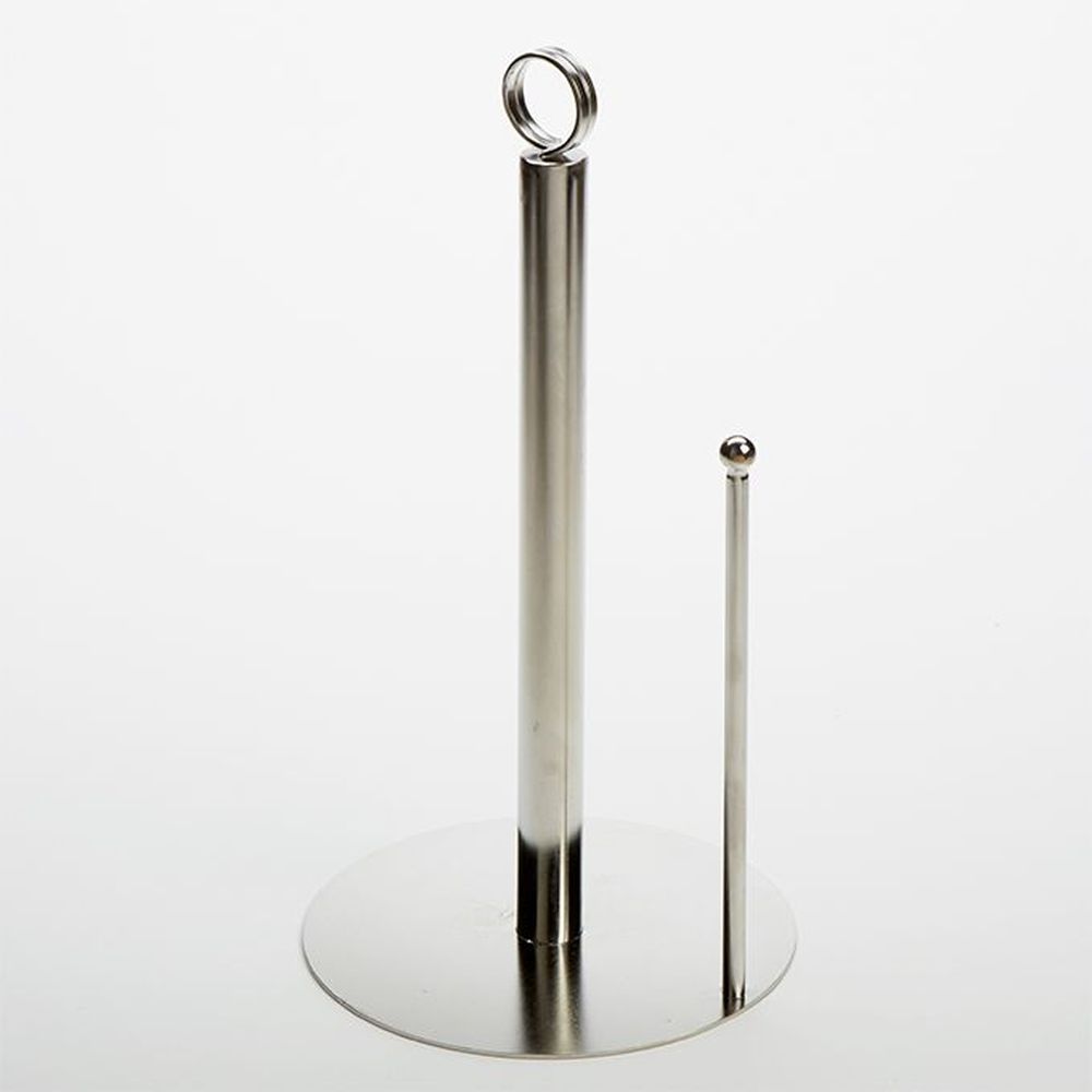 American Metalcraft Stainless Steel Round Base Paper Towel Holder With Card Holder, 7 Inch Dia. X 13 Inch Height