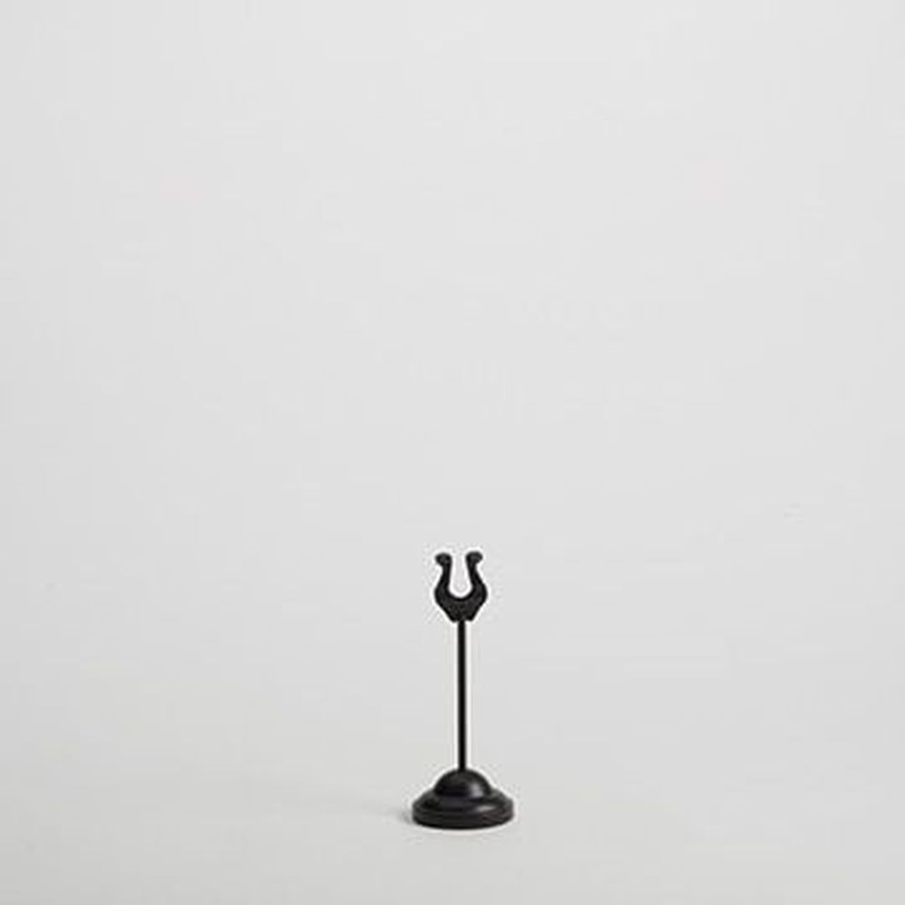 American Metalcraft Black Stainless Steel Harp Style Weighted Number Stand, 2-1/4 Inch Dia. X 4 Inch Height