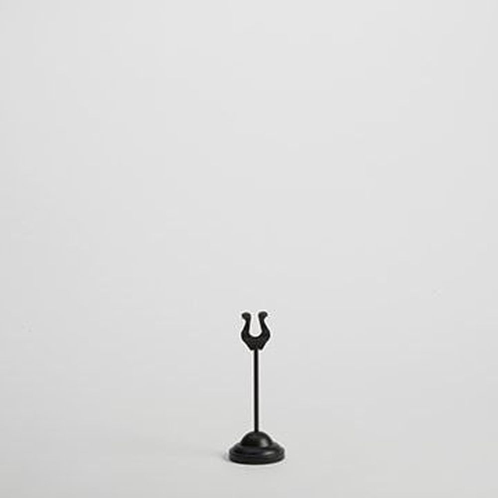 American Metalcraft Black Stainless Steel Harp Style Weighted Number Stand, 2-1/4 Inch Dia. X 6 Inch Height