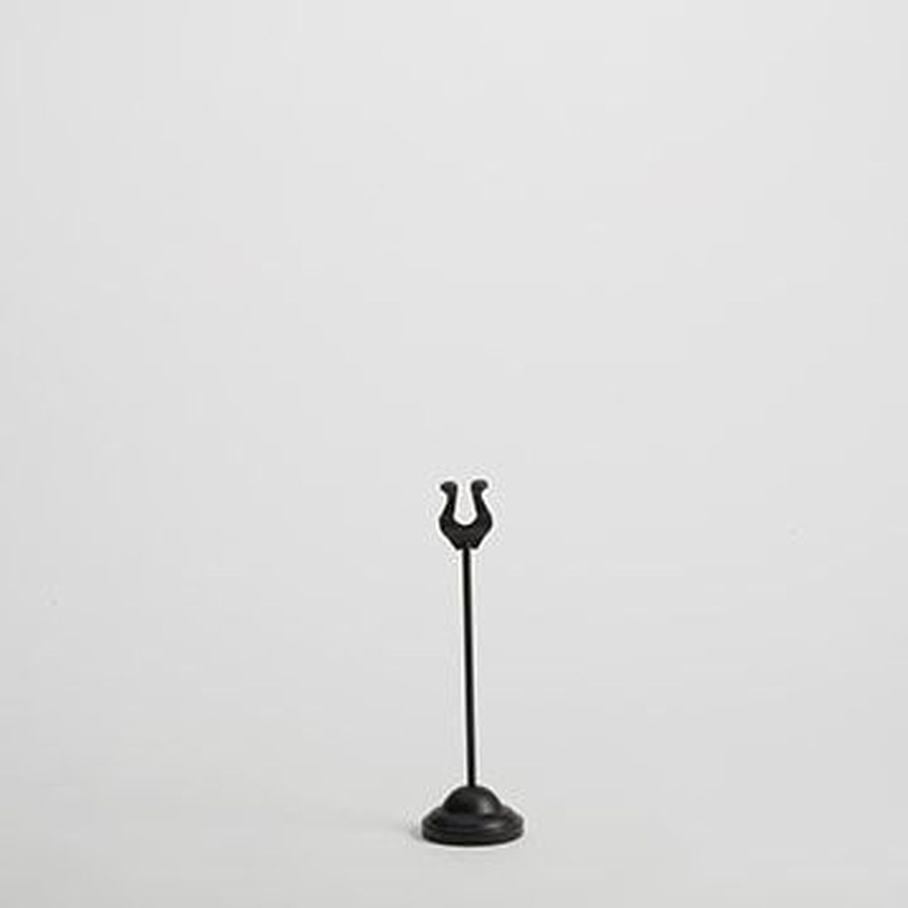 American Metalcraft Black Stainless Steel Harp Style Weighted Number Stand, 2-1/4 Inch Dia. X 8 Inch Height