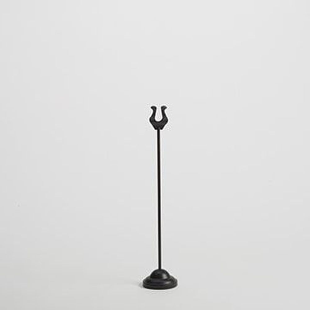 American Metalcraft Black Stainless Steel Harp Style Weighted Number Stand, 2-1/4 Inch Dia. X 12 Inch Height