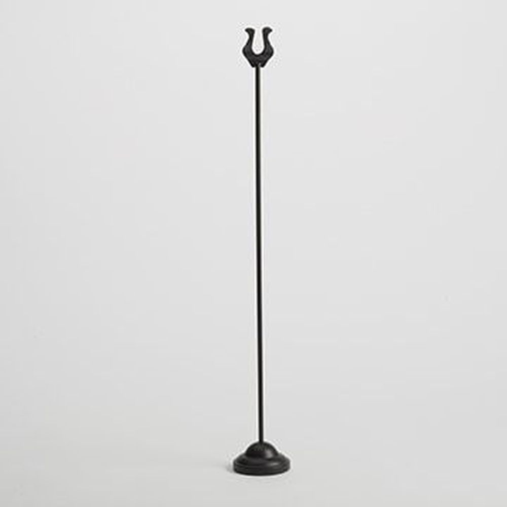 American Metalcraft Black Stainless Steel Harp Style Weighted Number Stand, 2-1/4 Inch Dia. X 18 Inch Height