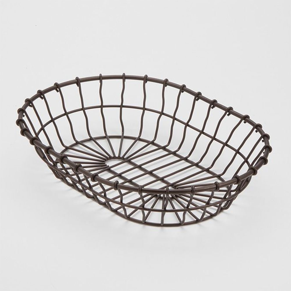 American Metalcraft Bronze Iron Oval Wire Basket, 11 X 8 X 2 1/2 Inch Height