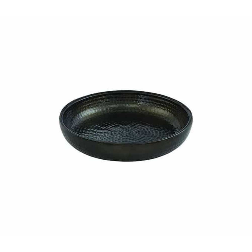 American Metalcraft Black Hammered Aluminum 80 Ounce Double Wall Seafood Tray, 12 Inch Dia. X 2-1/4 Inch Height