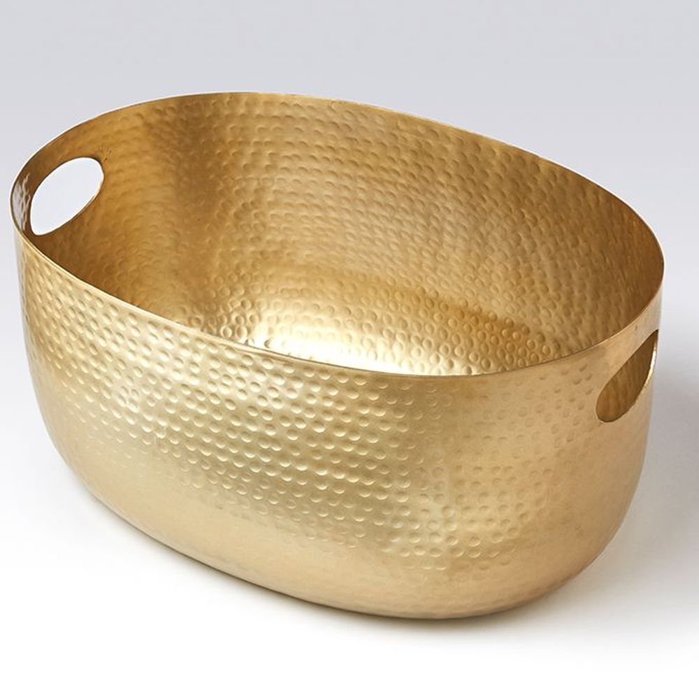 American Metalcraft Gold Hammered Aluminum 16 1/4 Quart Beverage Tub, 19 X 14-1/4 X 8-3/8 Inch
