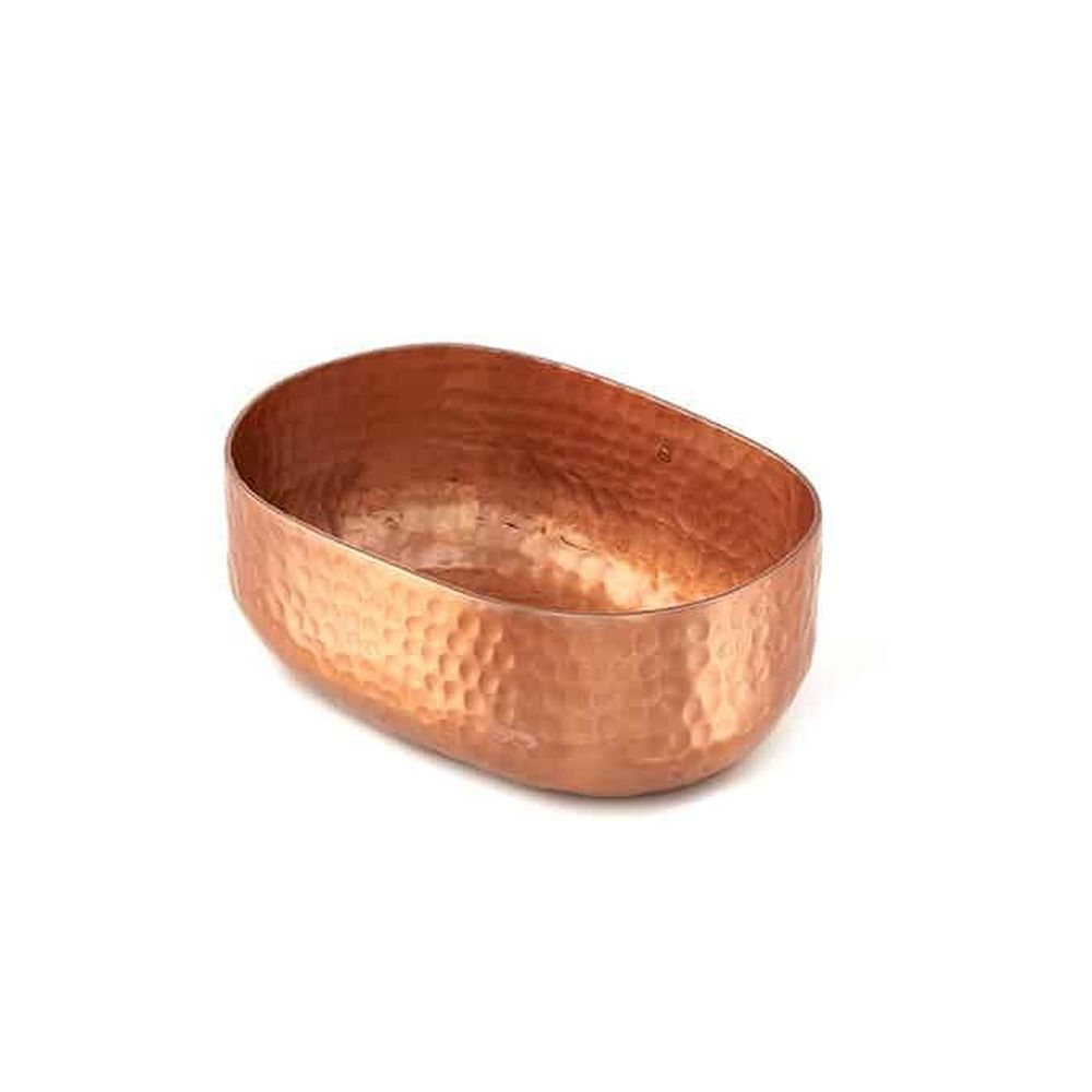 American Metalcraft Copper Hammered Aluminum 25 Ounce Oval Bowl, 6-1/2 X 4-3/4 X 2-1/2 Inch