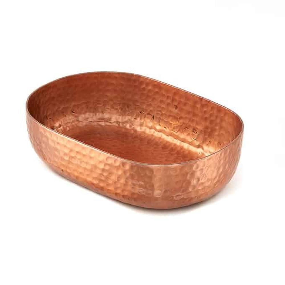 American Metalcraft Copper Hammered Aluminum 48 Ounce Oval Bowl, 9-1/4 X 6-3/8 X 2-1/2 Inch