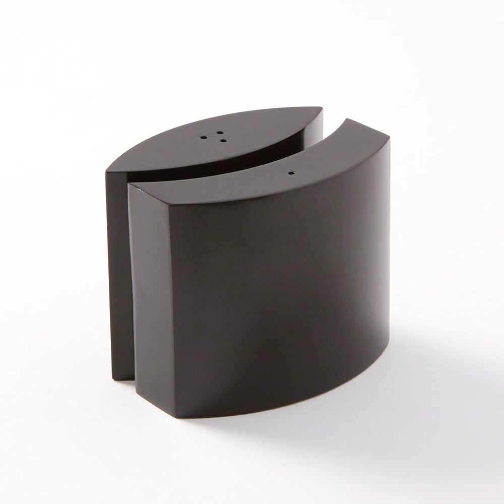 American Metalcraft Black Stainless Steel 4 Ounce Salt And Pepper Set, 3-1/8 X 2-5/8 Inch