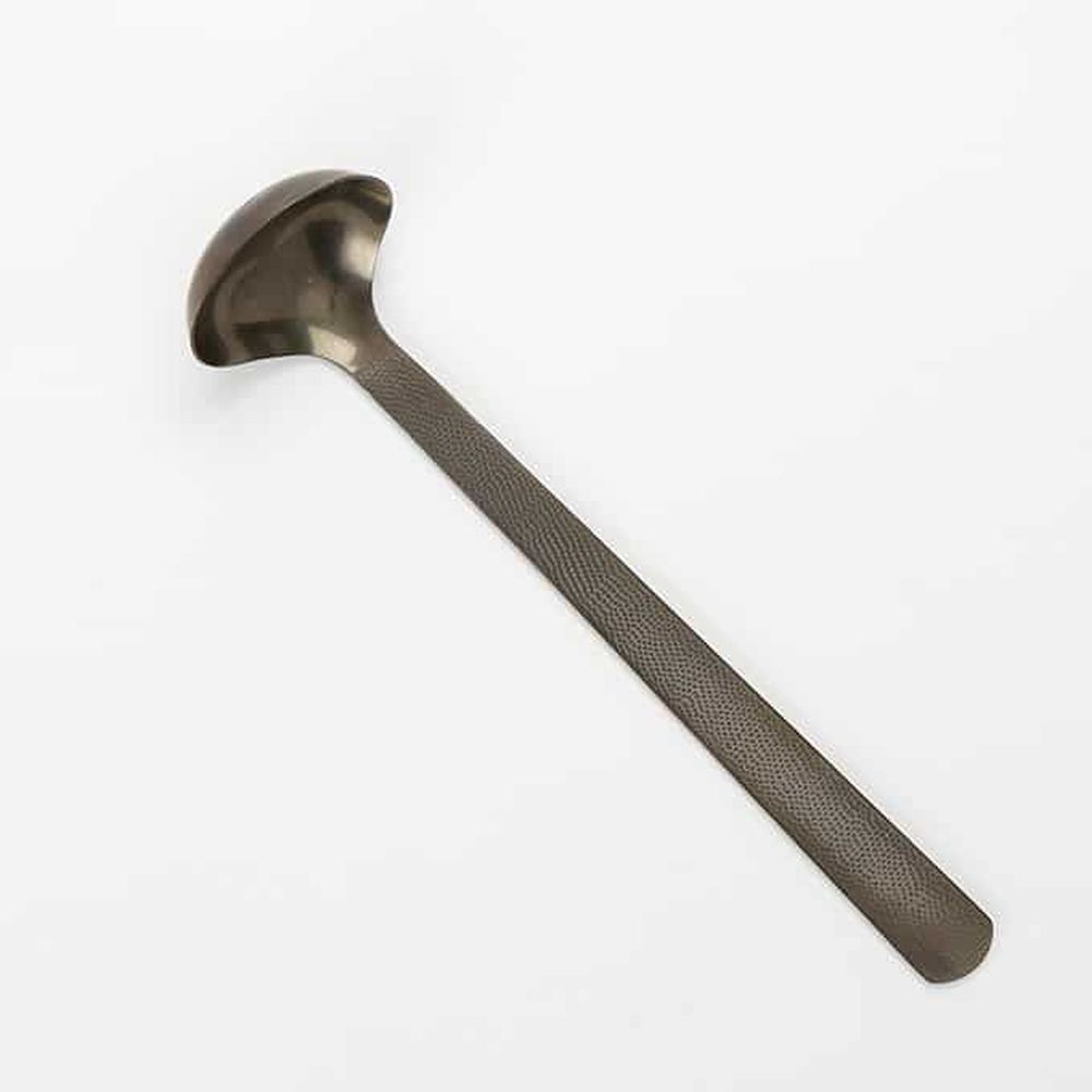 American Metalcraft Vintage Black Hammered Stainless Steel Ladle, 1 1/2 Ounce Capacity