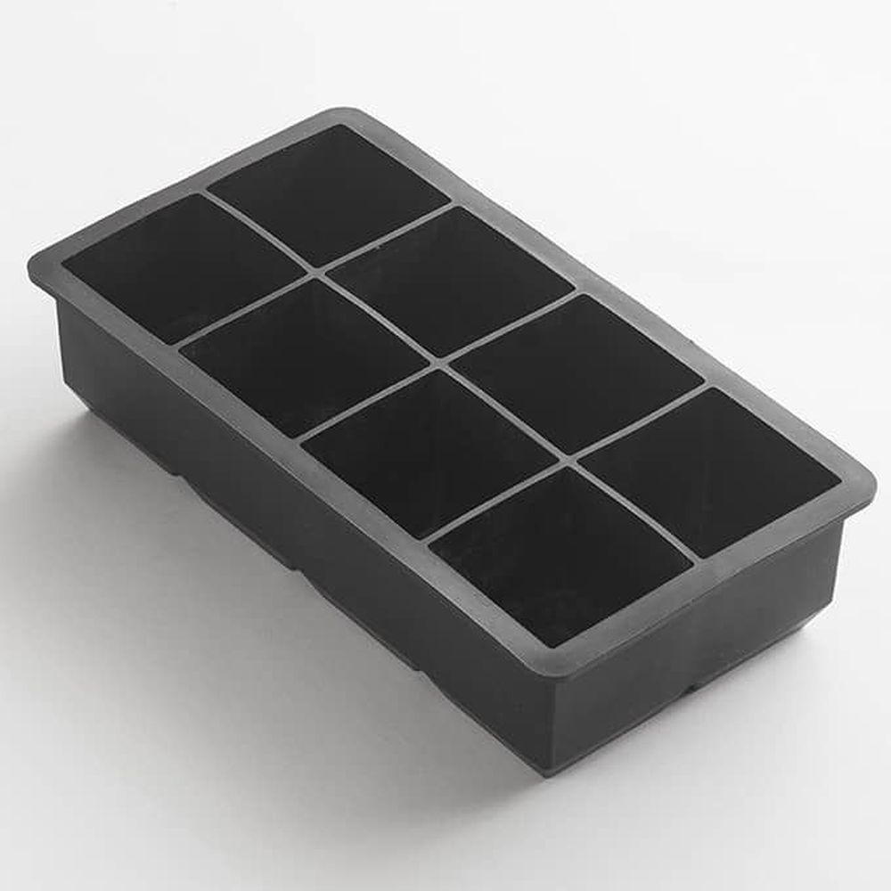 American Metalcraft Black Silicone 8 Cube Ice Mold, 8 1/2 X 4 1/2 X 2 Inch