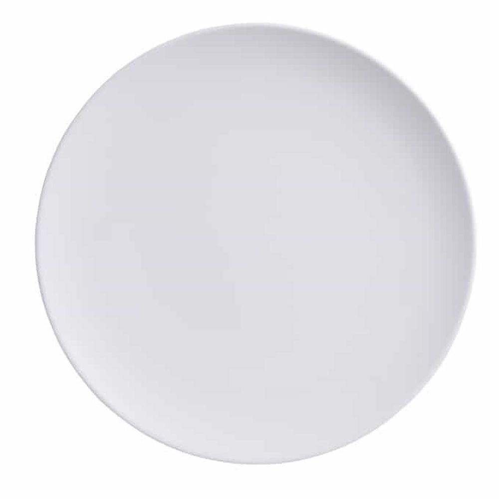 American Metalcraft Mix And Matte Collection White Melamine Round Coupe Plate, 11-1/2 Inch Dia. X 1 Inch