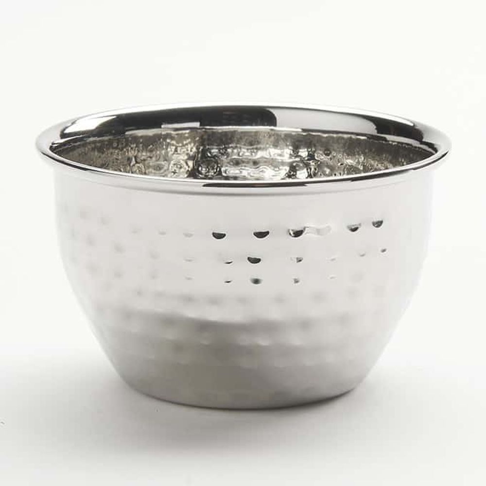 American Metalcraft Hammered Stainless Steel Finish 8 Ounce Large Round Sauce Cup, 3-5/8 Inch Dia. X 2-1/4 Inch Height