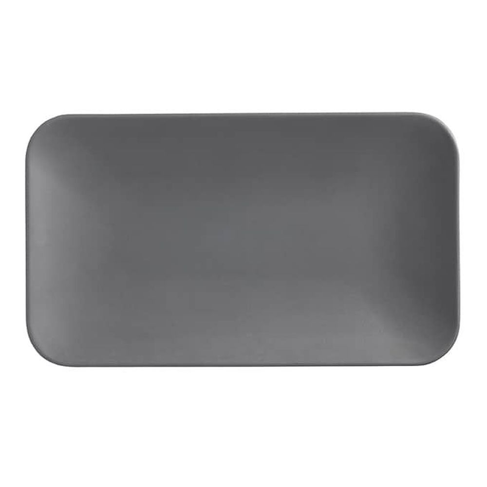 American Metalcraft Mix And Matte Collection Gray Melamine Rectangular Platter, 12 X 7 X 1 Inch